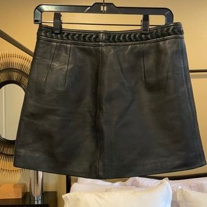 Black Leather Mini Skirt